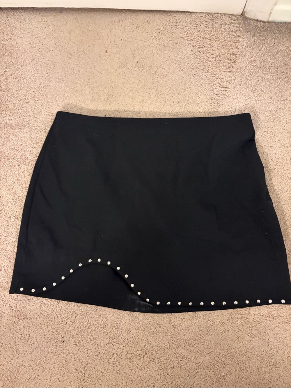 Zara Black Studded Mini Skirt - Classic Women's Skirt
